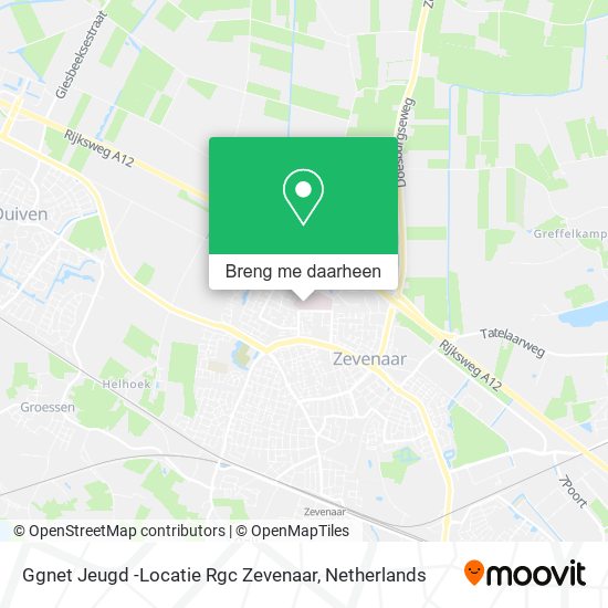 Ggnet Jeugd -Locatie Rgc Zevenaar kaart