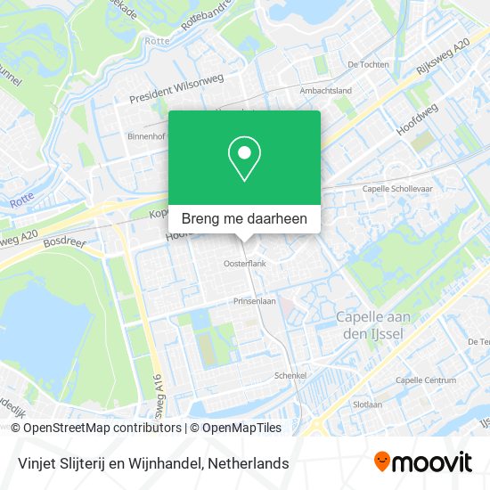 Vinjet Slijterij en Wijnhandel kaart