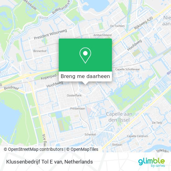 Klussenbedrijf Tol E van kaart