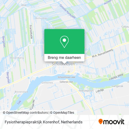 Fysiotherapiepraktijk Korenhof kaart