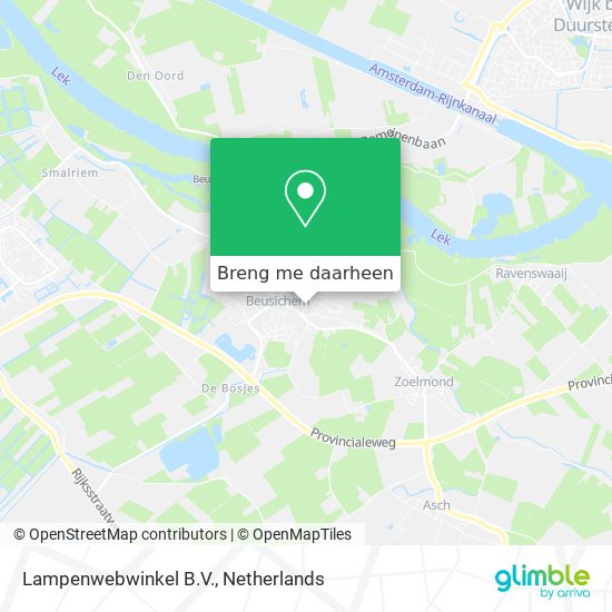 Lampenwebwinkel B.V. kaart