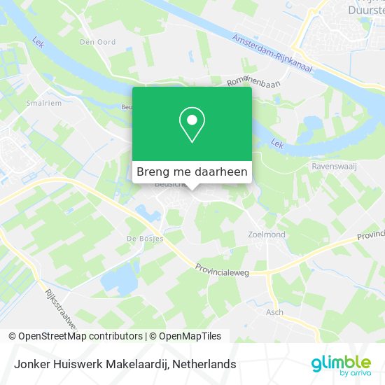 Jonker Huiswerk Makelaardij kaart