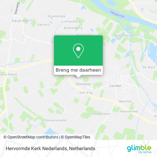 Hervormde Kerk Nederlands kaart