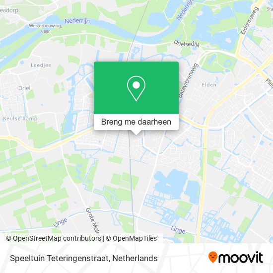 Speeltuin Teteringenstraat kaart