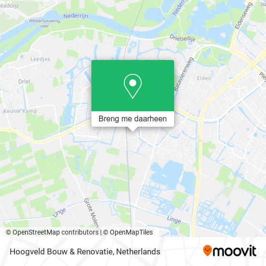 Hoogveld Bouw & Renovatie kaart