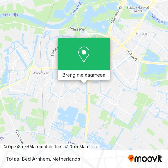 Totaal Bed Arnhem kaart