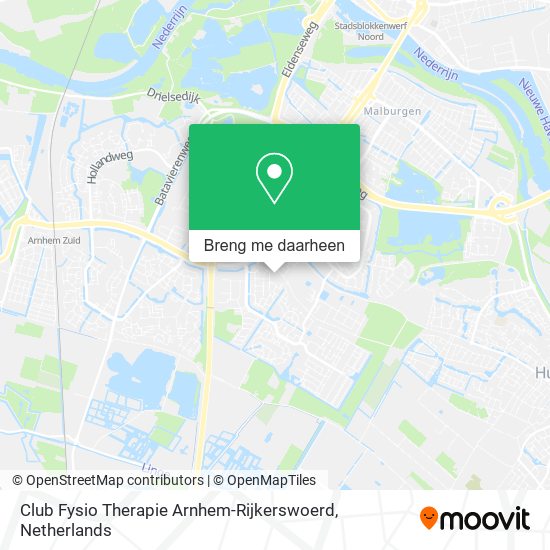 Club Fysio Therapie Arnhem-Rijkerswoerd kaart