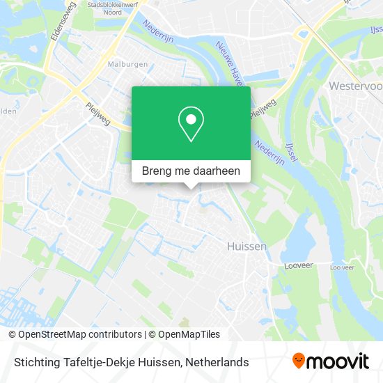 Stichting Tafeltje-Dekje Huissen kaart