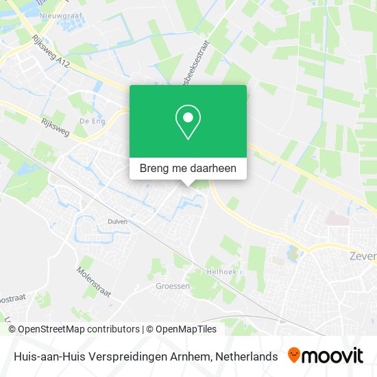 Huis-aan-Huis Verspreidingen Arnhem kaart
