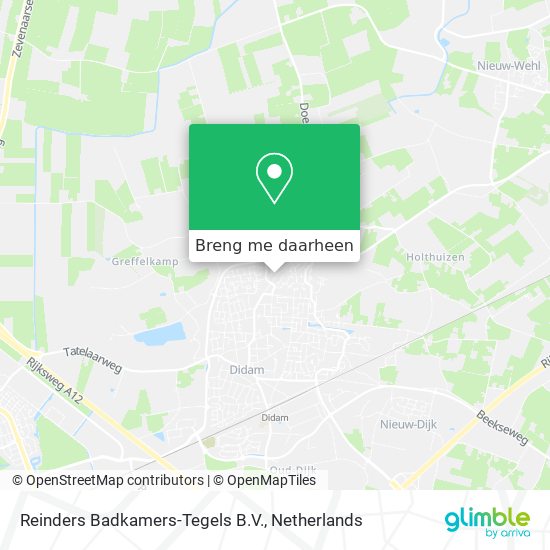 Reinders Badkamers-Tegels B.V. kaart