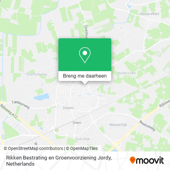 Rikken Bestrating en Groenvoorziening Jordy kaart