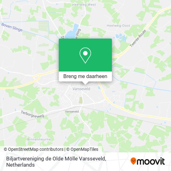 Biljartvereniging de Olde Mölle Varsseveld kaart