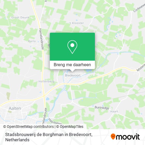 Stadsbrouwerij de Borghman in Bredevoort kaart