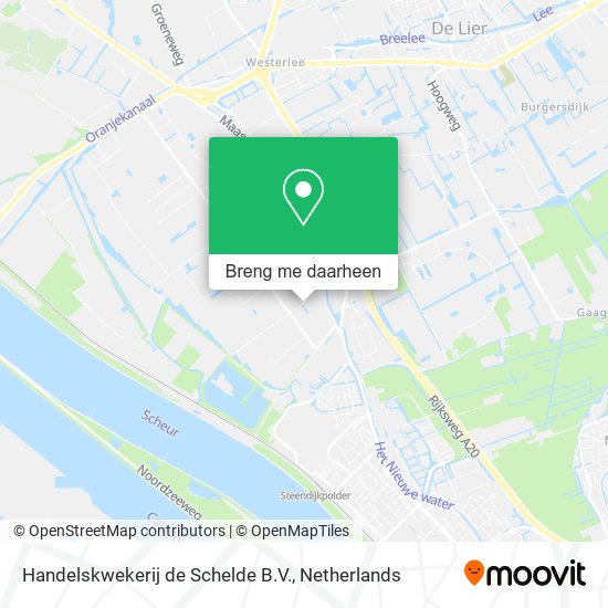 Handelskwekerij de Schelde B.V. kaart