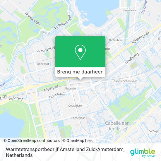 Warmtetransportbedrijf Amstelland Zuid-Amsterdam kaart