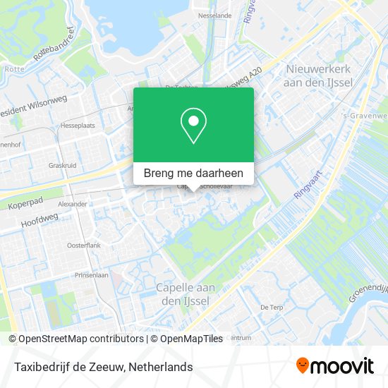 Taxibedrijf de Zeeuw kaart