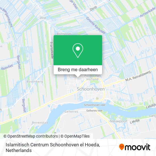 Islamitisch Centrum Schoonhoven el Hoeda kaart