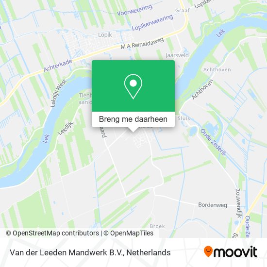 Van der Leeden Mandwerk B.V. kaart