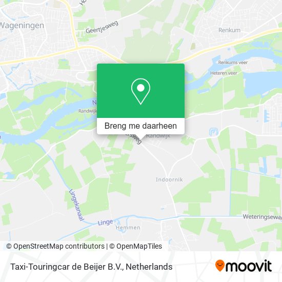 Taxi-Touringcar de Beijer B.V. kaart