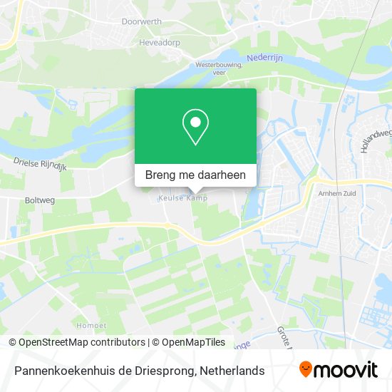 Pannenkoekenhuis de Driesprong kaart