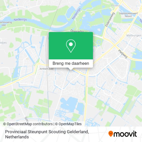 Provinciaal Steunpunt Scouting Gelderland kaart