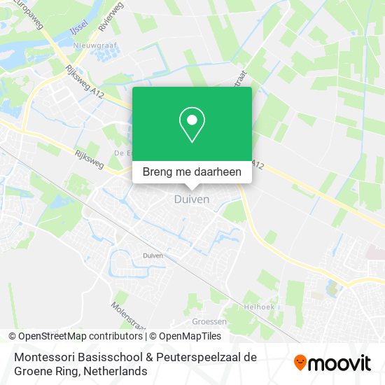 Montessori Basisschool & Peuterspeelzaal de Groene Ring kaart