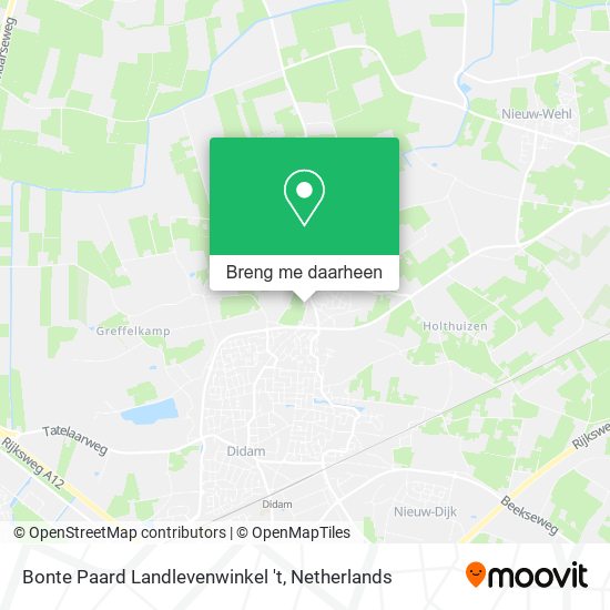 Bonte Paard Landlevenwinkel 't kaart