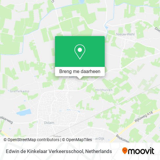 Edwin de Kinkelaar Verkeersschool kaart