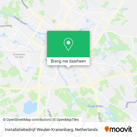 Installatiebedrijf Weulen Kranenbarg kaart