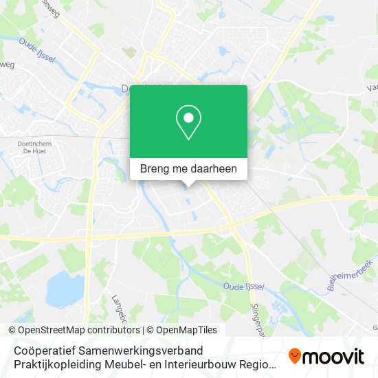 Coöperatief Samenwerkingsverband Praktijkopleiding Meubel- en Interieurbouw Regio Oost Gelderland U kaart