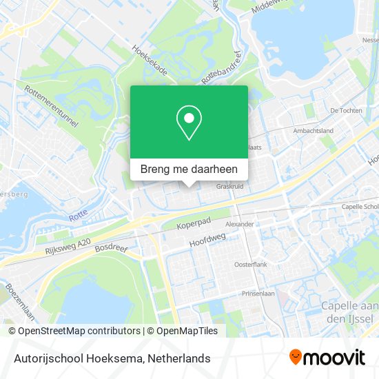 Autorijschool Hoeksema kaart