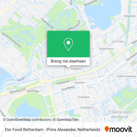 Dsr Food Rotterdam - Prins Alexander kaart