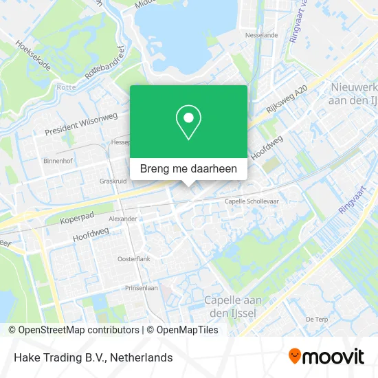 Hake Trading B.V. kaart