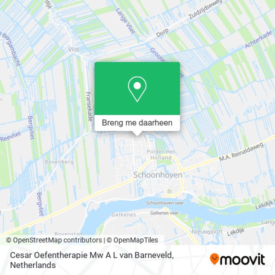Cesar Oefentherapie Mw A L van Barneveld kaart