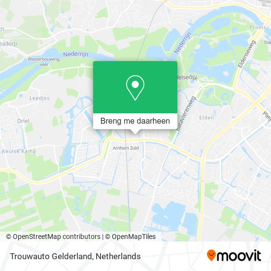 Trouwauto Gelderland kaart