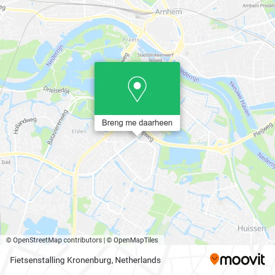 Fietsenstalling Kronenburg kaart