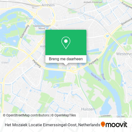 Het Mozaiek Locatie Eimerssingel-Oost kaart