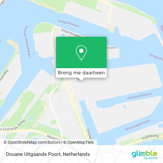 Douane Uitgaande Poort kaart