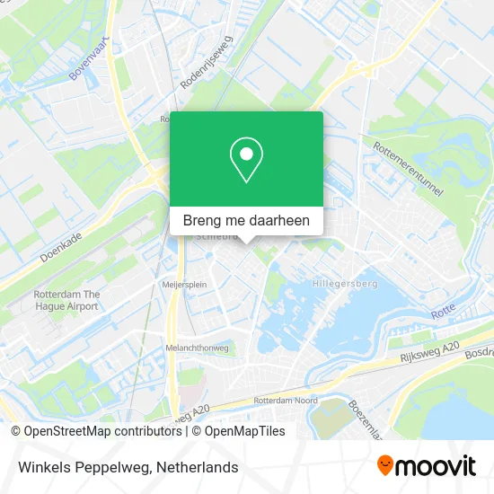 Winkels Peppelweg kaart