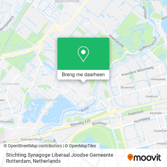 Stichting Synagoge Liberaal Joodse Gemeente Rotterdam kaart
