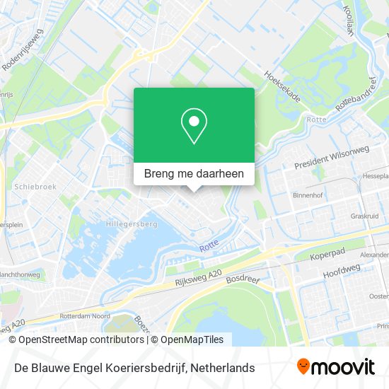 De Blauwe Engel Koeriersbedrijf kaart