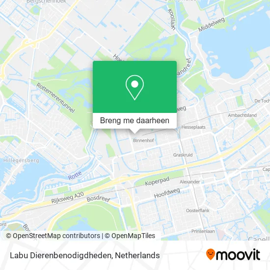 Labu Dierenbenodigdheden kaart