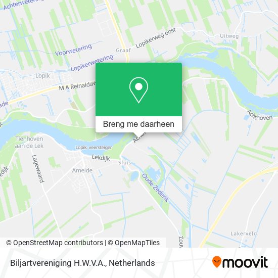 Biljartvereniging H.W.V.A. kaart