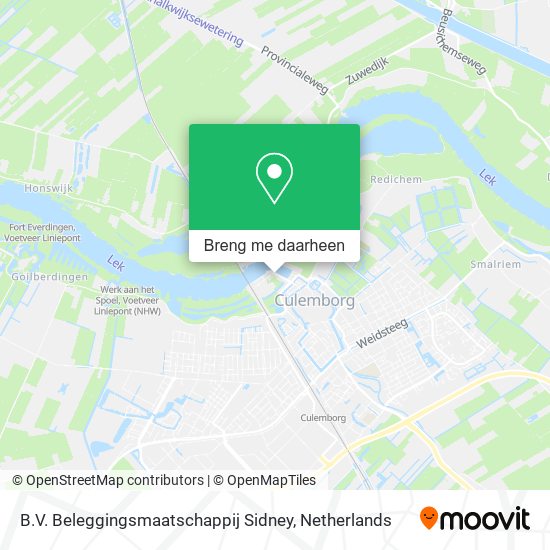 B.V. Beleggingsmaatschappij Sidney kaart