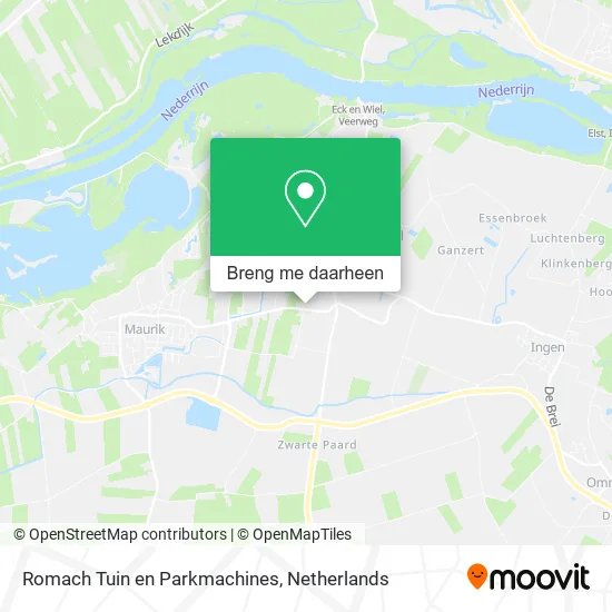 Romach Tuin en Parkmachines kaart