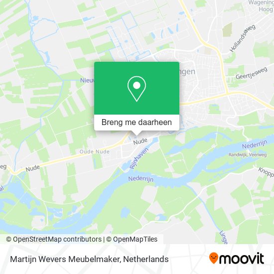 Martijn Wevers Meubelmaker kaart