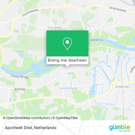 Apotheek Driel kaart