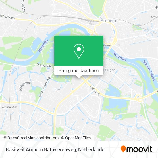 Basic-Fit Arnhem Batavierenweg kaart