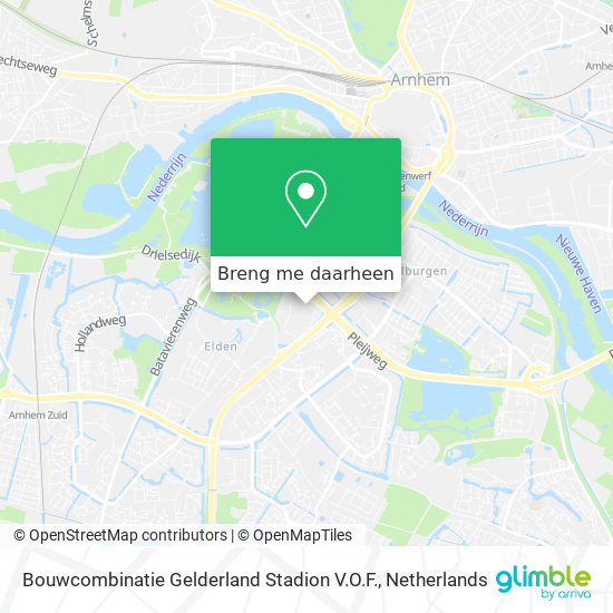Bouwcombinatie Gelderland Stadion V.O.F. kaart