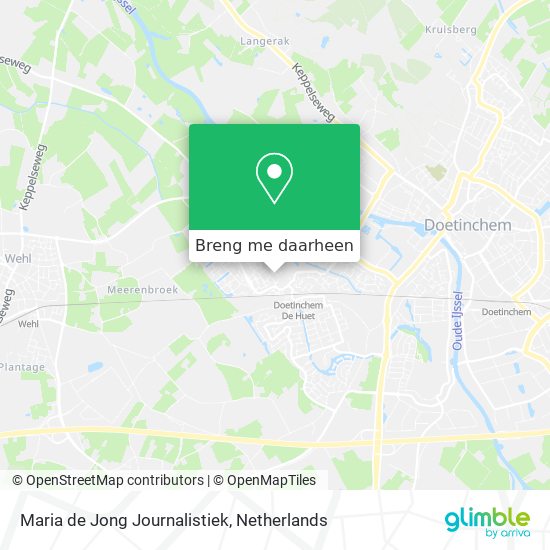Maria de Jong Journalistiek kaart
